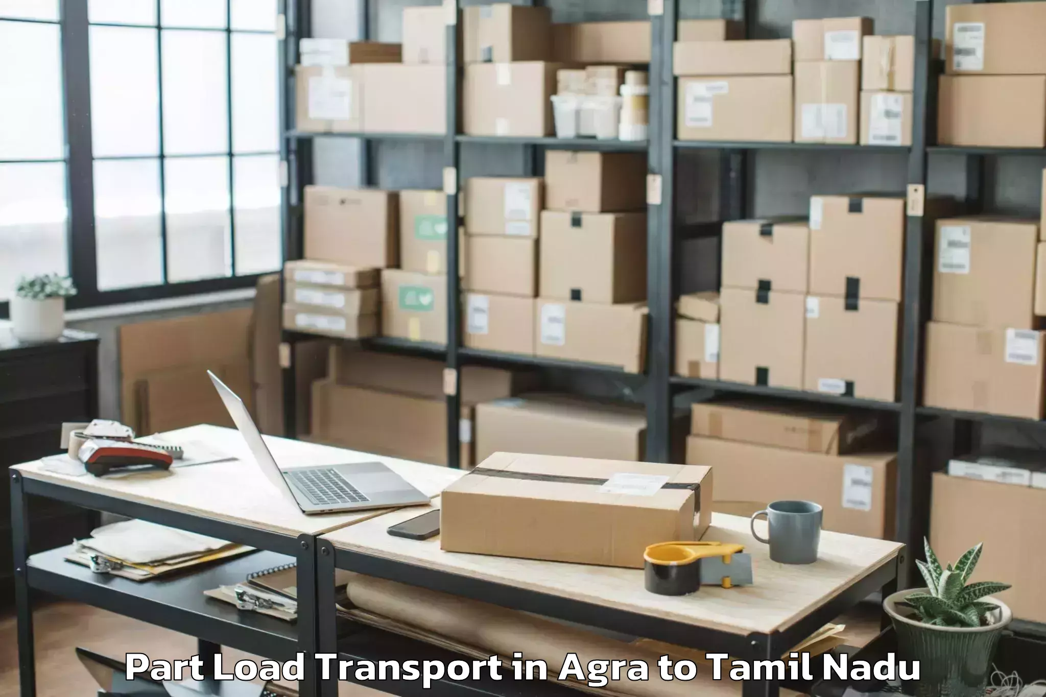 Top Agra to Tiruppuvanam Part Load Transport Available